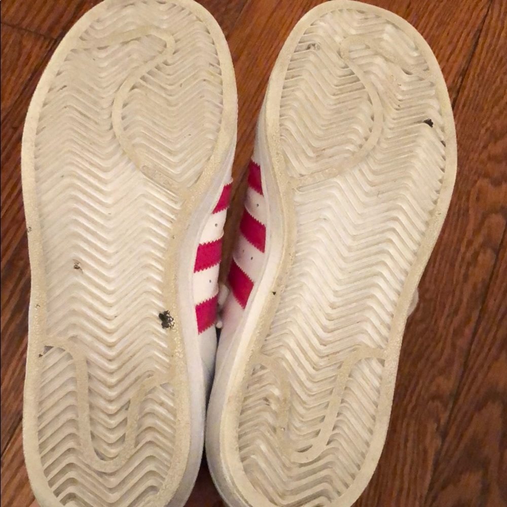Adidas pink Superstar sneakers, 4.5 (6/6.5) - Picture 3 of 5